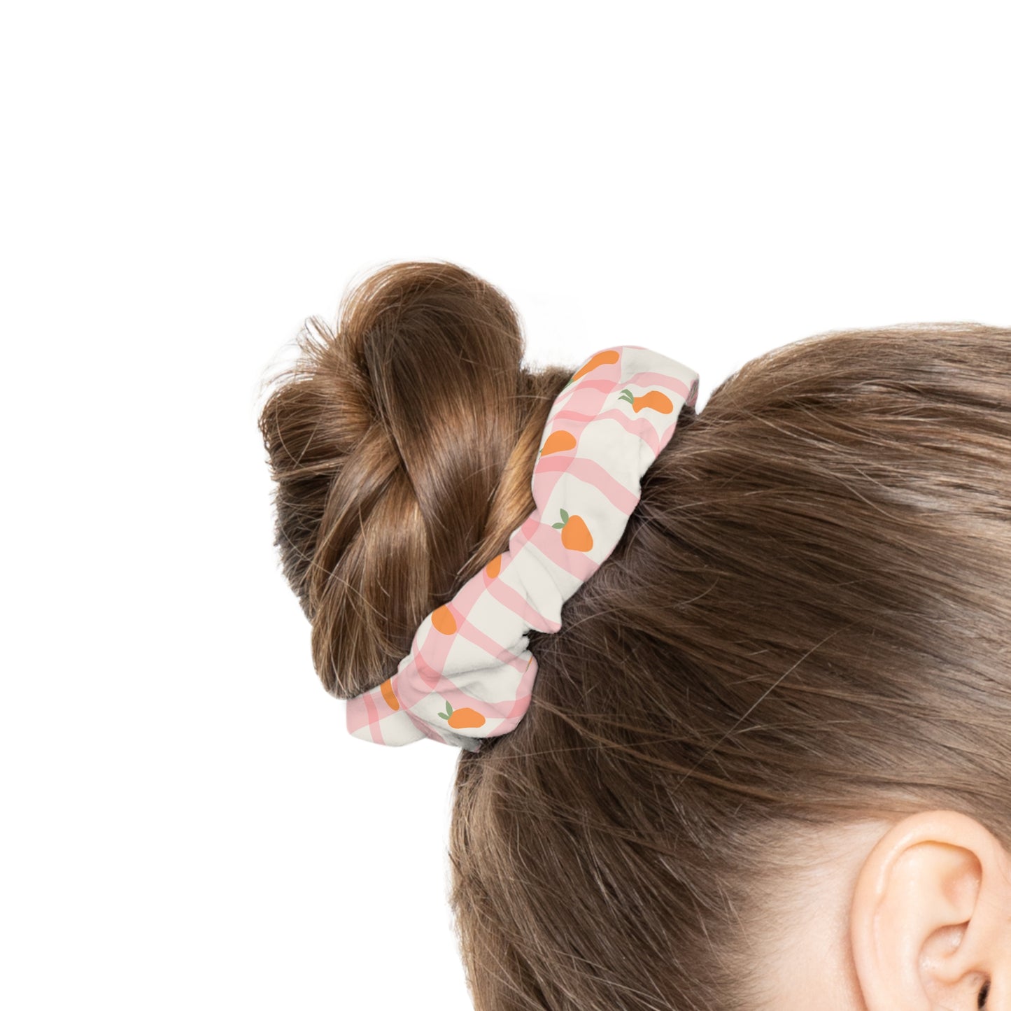 Fresh Orange Pattern Scrunchie - Stylish Hair Accessory for Everyday Use