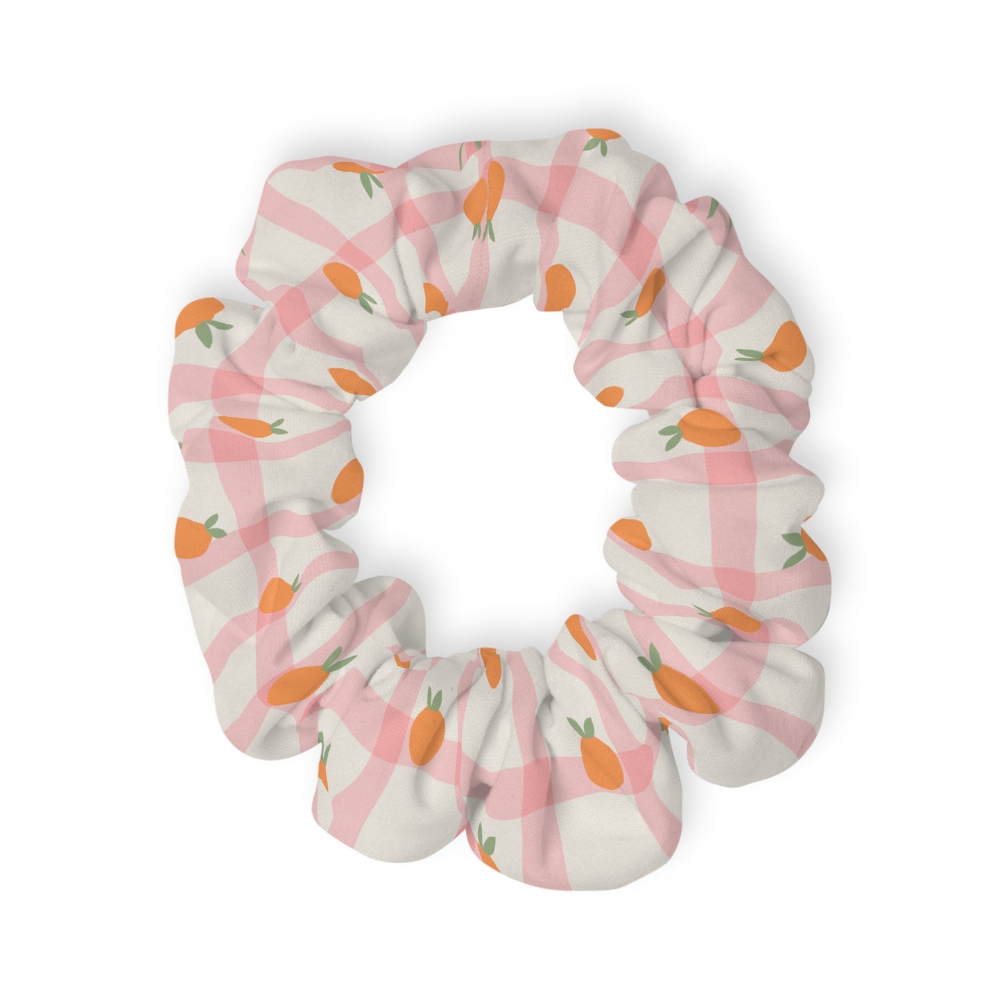 Fresh Orange Pattern Scrunchie - Stylish Hair Accessory for Everyday Use