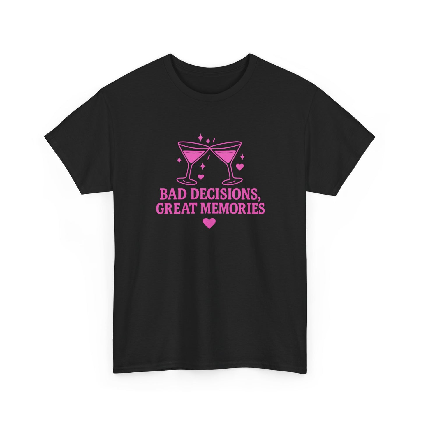 Bad Decisions, Great Memories Unisex Heavy Cotton Tee - Fun Party Shirt