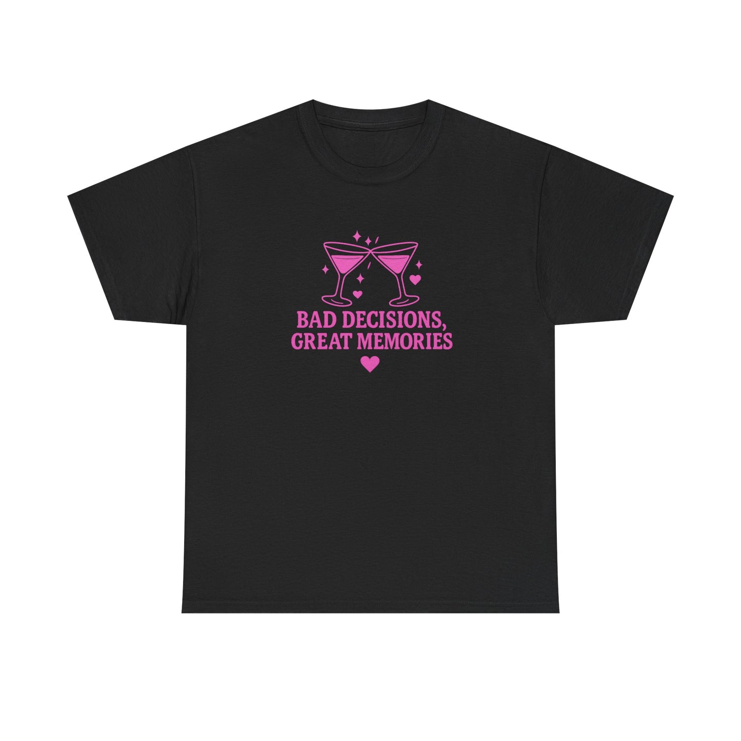 Bad Decisions, Great Memories Unisex Heavy Cotton Tee - Fun Party Shirt