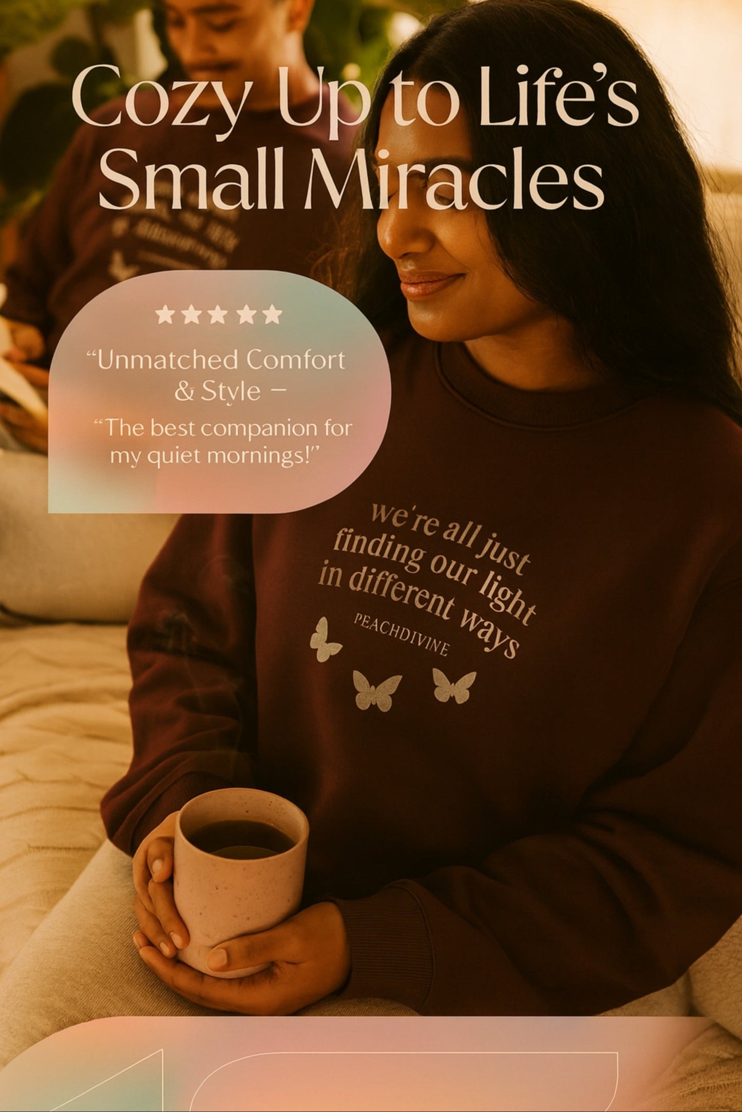 The Soft Glow Sweatshirt ✨ | Quiet Miracles Sweatshirt 🌷| Warm Hearts Sweatshirt ☕| The Glow Within Sweatshirt 💫 |Unisex Sweatshirt