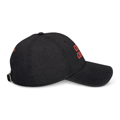Cute Chaos Denim Hat - Stylish Embroidered Cap for Casual Vibes