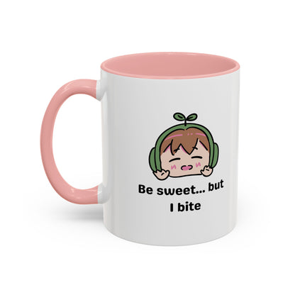 Playful Accent Coffee Mug - "Be Sweet... But I Bite" - Fun Gift for Friends