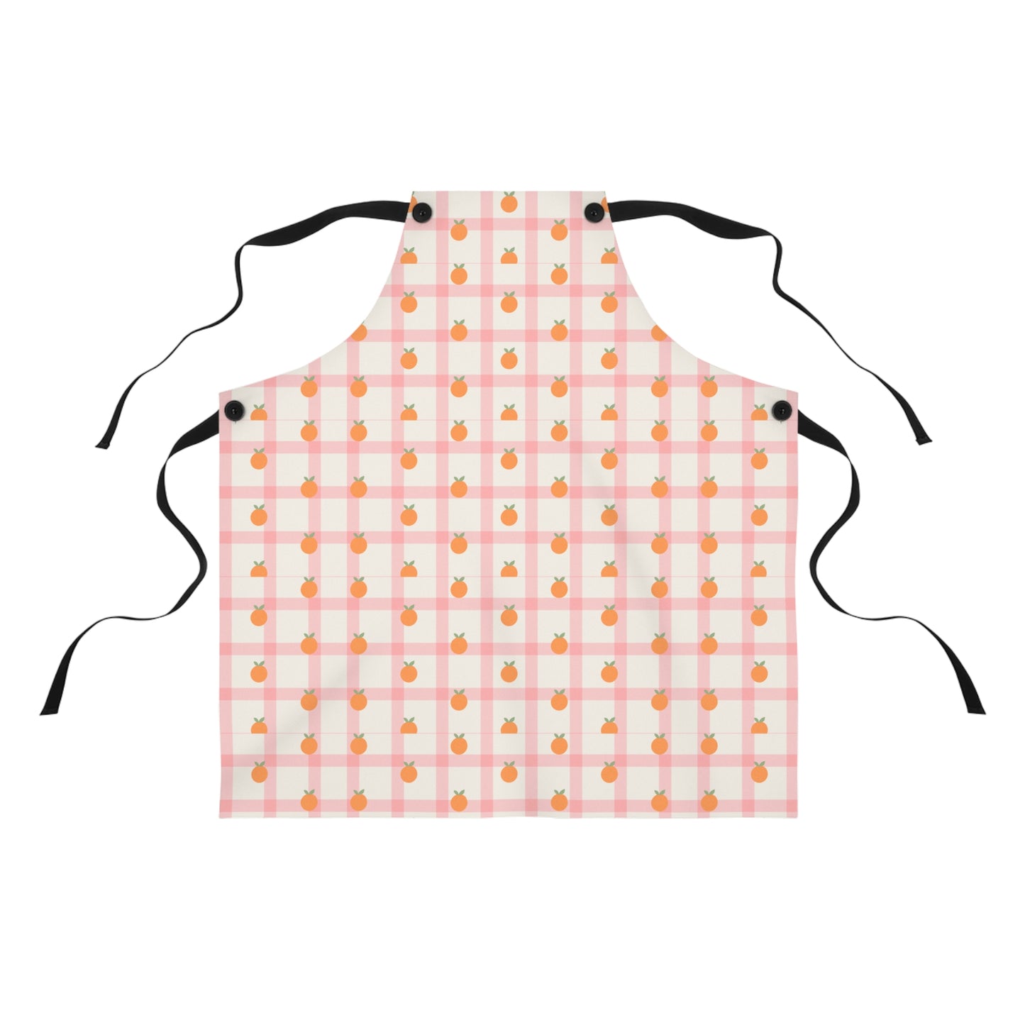 Cute Orange Pattern Apron for Kitchen Baking and Cooking