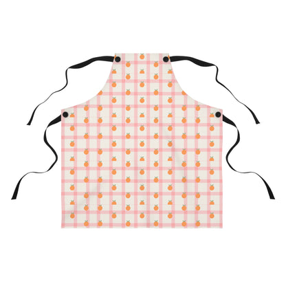 Cute Orange Pattern Apron for Kitchen Baking and Cooking