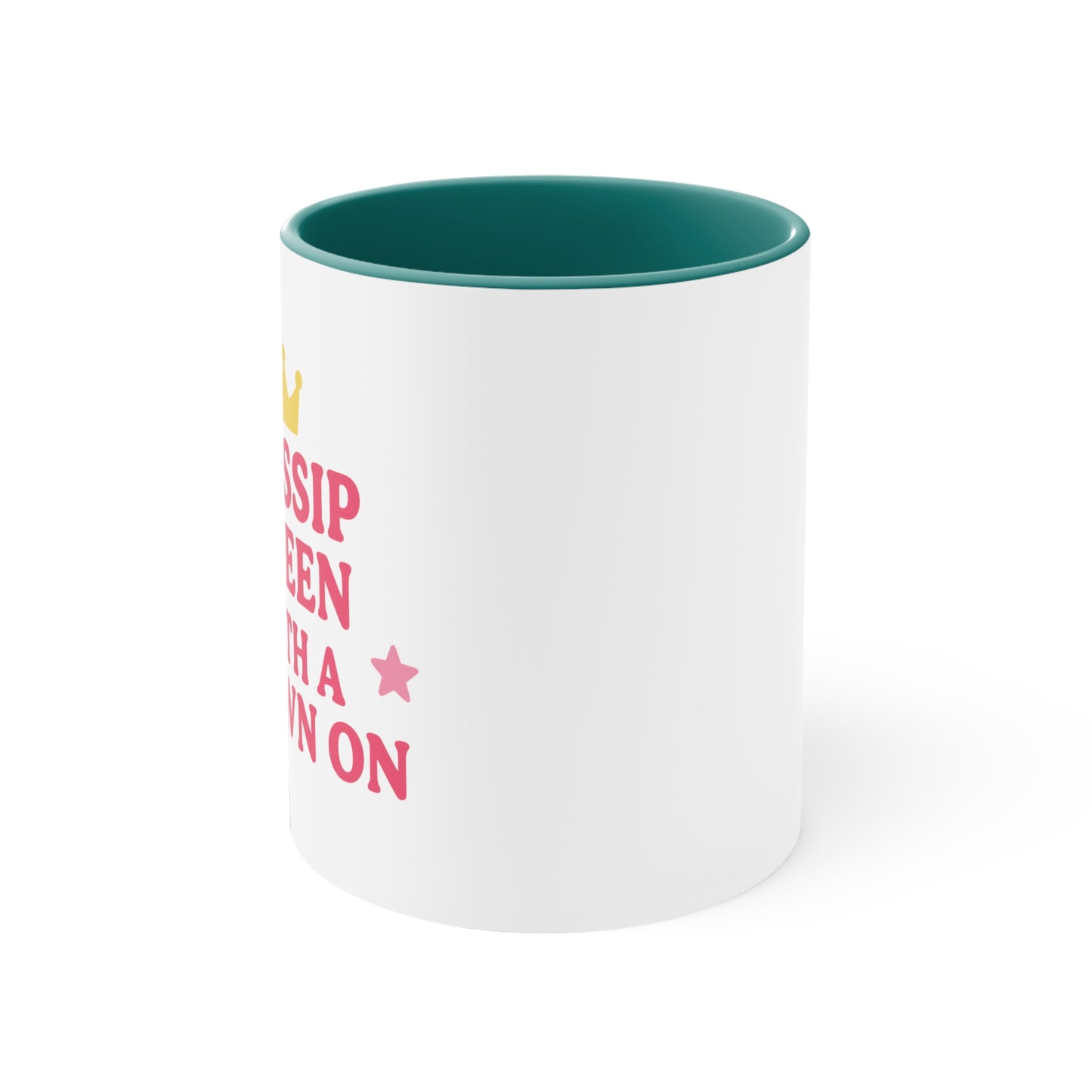 Gossip Queen Accent Mug - Fun and Playful Coffee Cup for Sassy Friends | Crown Your Coffee with Sass | Teatime Royalty: Gossip Queen Mug |  Sassy Sips: Gossip Queen Accent Mug  Rule Your Gossip Circle with Style