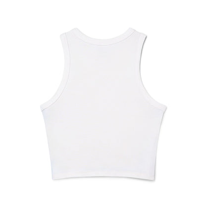 Bloom Baby Women's Micro Rib Racer Tank Top - Cute Flower Graphic Tee