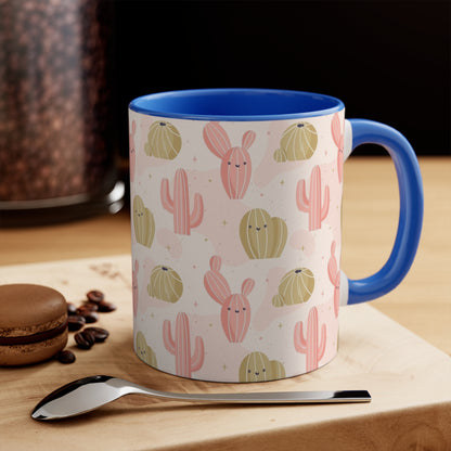 Whimsical Cactus Accent Mug - Fun Drinkware for Plant Lovers | Brighten Your Day with Cactus Charm  | Unique Drinkware for Coffee and Tea