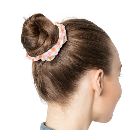 Fresh Orange Pattern Scrunchie - Stylish Hair Accessory for Everyday Use