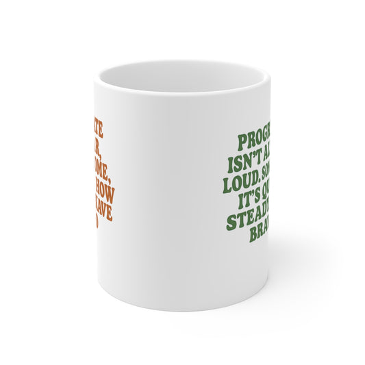 Inspirational Progress Mug - 11oz Coffee Cup for Motivation and Celebration | Celebrate Progress with Every Sip | Coffee Cup for Goal Achievers  Motivational Mug for Personal Growth | Positive Reminder in a Coffee Cup