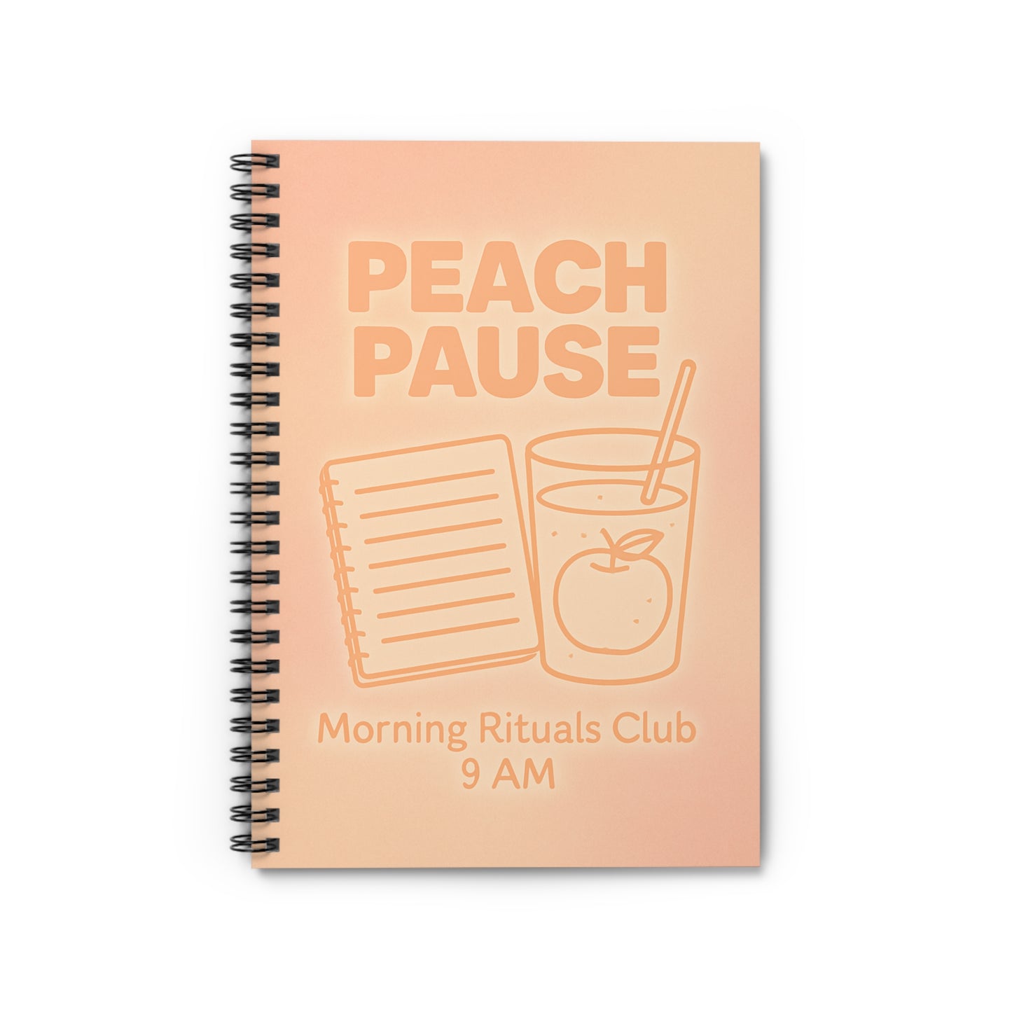 Peach Pause Spiral Notepad - Perfect for Morning Rituals & Daily Reflection