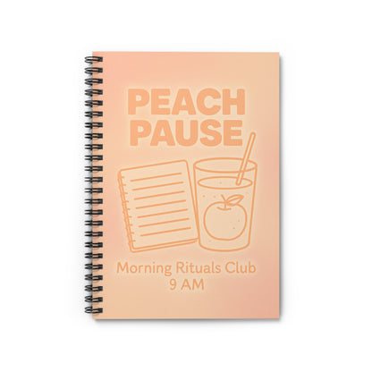 Peach Pause Spiral Notepad - Perfect for Morning Rituals & Daily Reflection