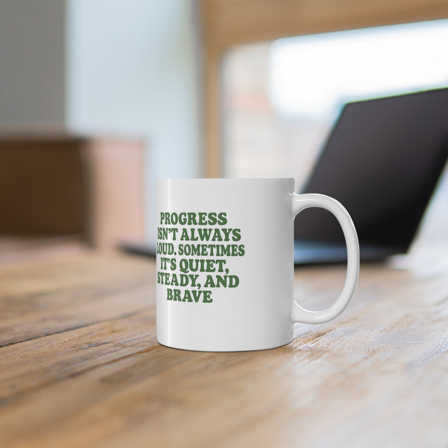 Inspirational Progress Mug - 11oz Coffee Cup for Motivation and Celebration | Celebrate Progress with Every Sip | Coffee Cup for Goal Achievers  Motivational Mug for Personal Growth | Positive Reminder in a Coffee Cup