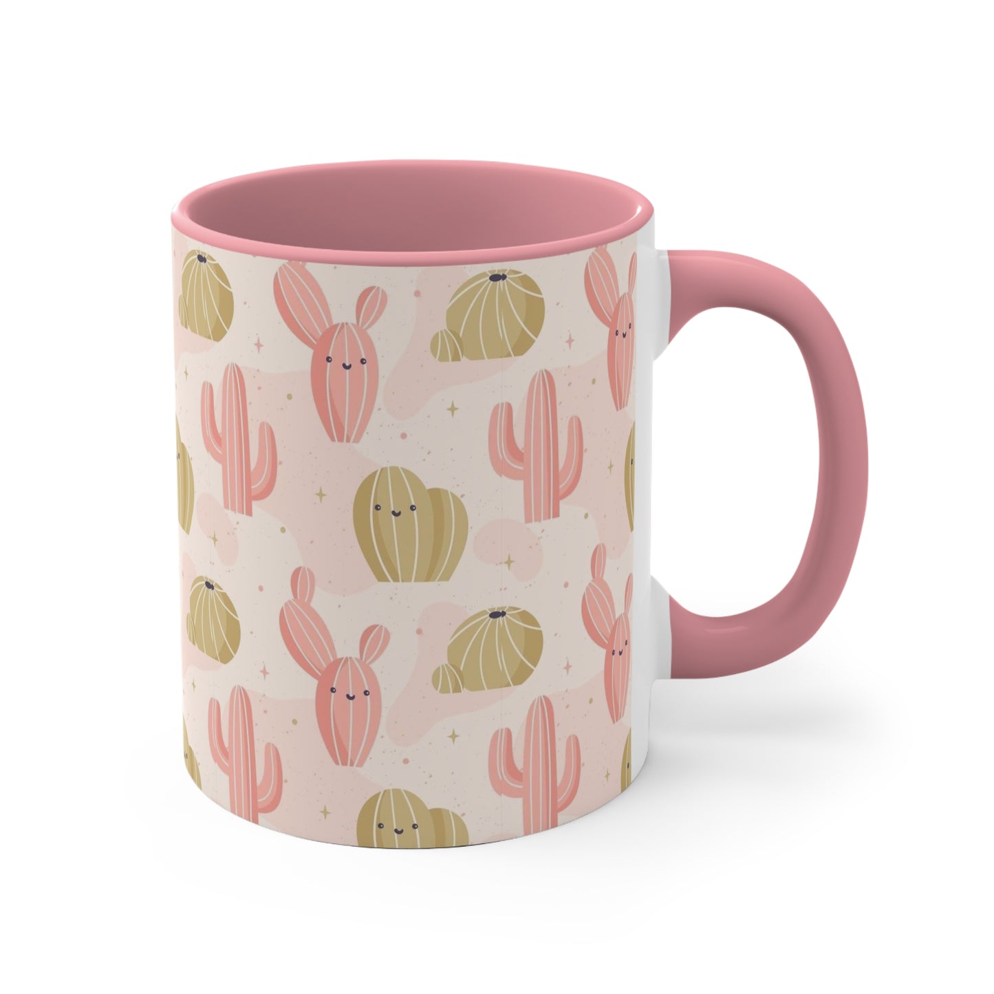 Whimsical Cactus Accent Mug - Fun Drinkware for Plant Lovers | Brighten Your Day with Cactus Charm  | Unique Drinkware for Coffee and Tea