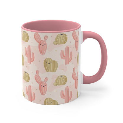 Whimsical Cactus Accent Mug - Fun Drinkware for Plant Lovers | Brighten Your Day with Cactus Charm  | Unique Drinkware for Coffee and Tea