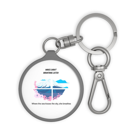 Inspirational Keyring Tag - 'Where the Sea Kisses the Sky' - Perfect Gift for Nature Lovers