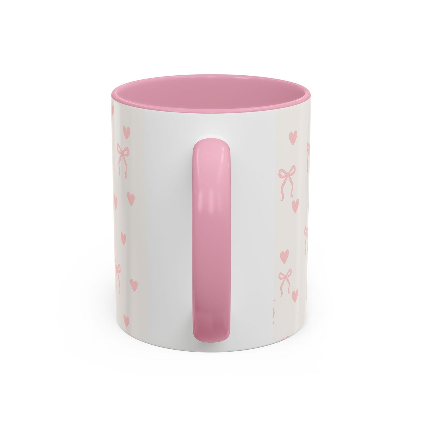 Pink Whispers: Heart & Bow Quote Mug  || Girly Morning Magic Mug – Pink Heart Edition