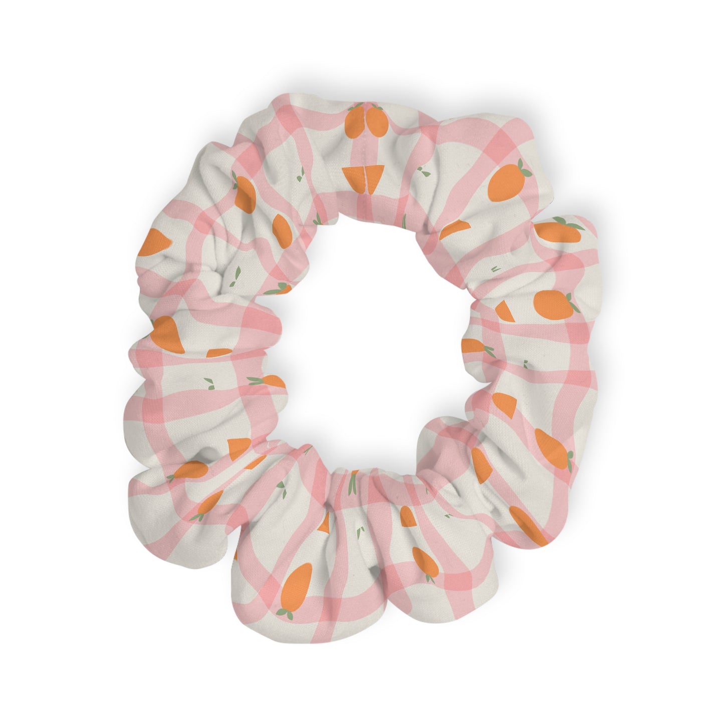 Fresh Orange Pattern Scrunchie - Stylish Hair Accessory for Everyday Use
