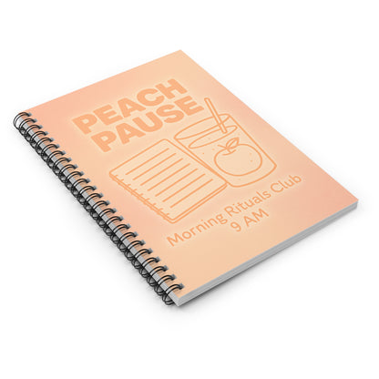 Peach Pause Spiral Notepad - Perfect for Morning Rituals & Daily Reflection