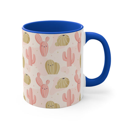 Whimsical Cactus Accent Mug - Fun Drinkware for Plant Lovers | Brighten Your Day with Cactus Charm  | Unique Drinkware for Coffee and Tea