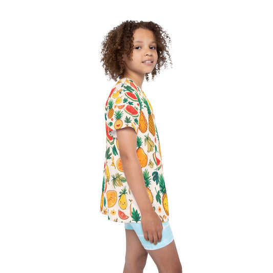 Kids Fruit-Themed Sports Jersey - Fun & Bright Summer Vibes | comfortable children's sportswear | colorful youth team uniforms