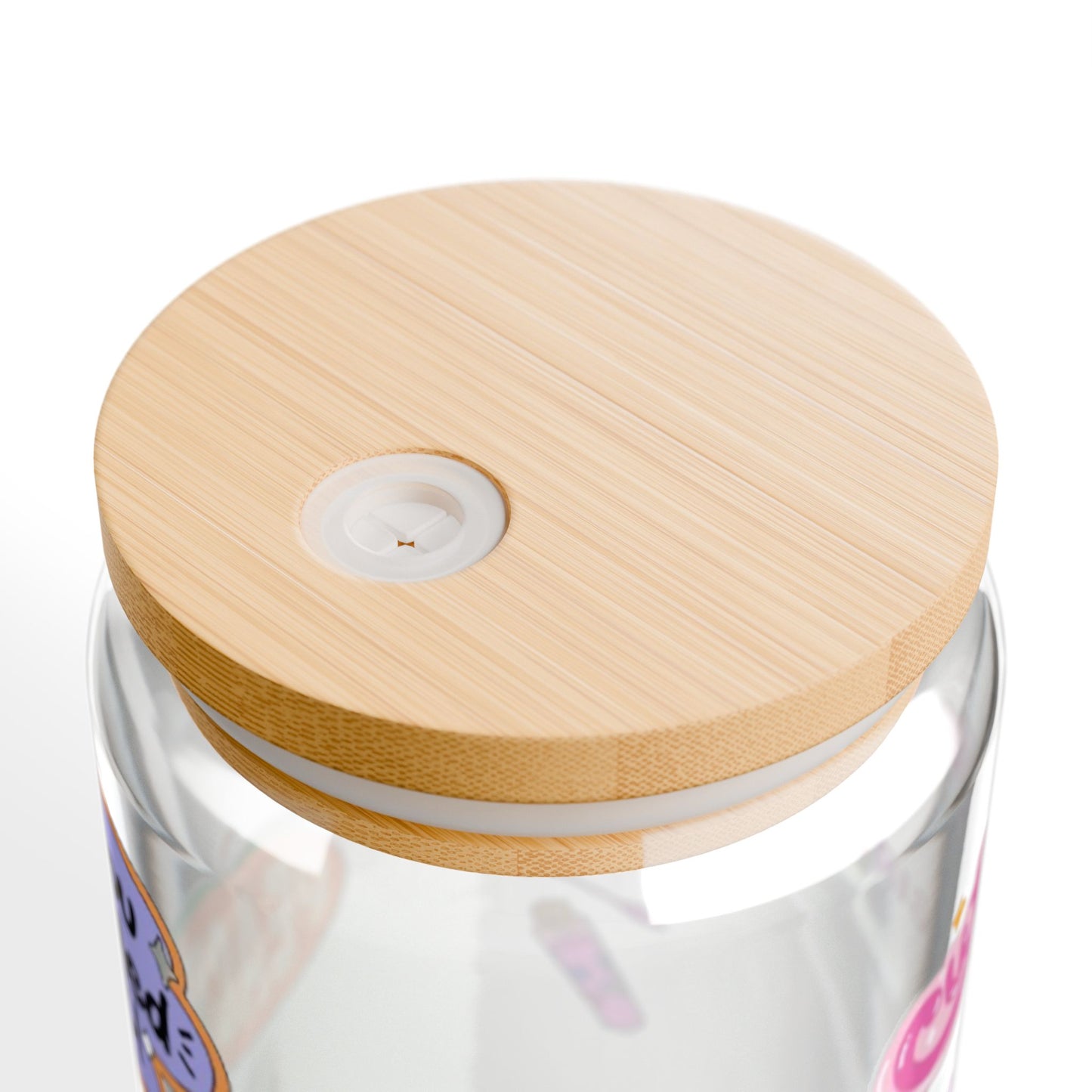 Eco-Friendly Sipper Glass with Fun Stickers - 16oz