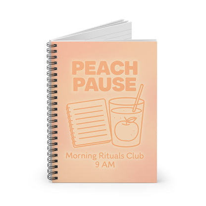 Peach Pause Spiral Notepad - Perfect for Morning Rituals & Daily Reflection