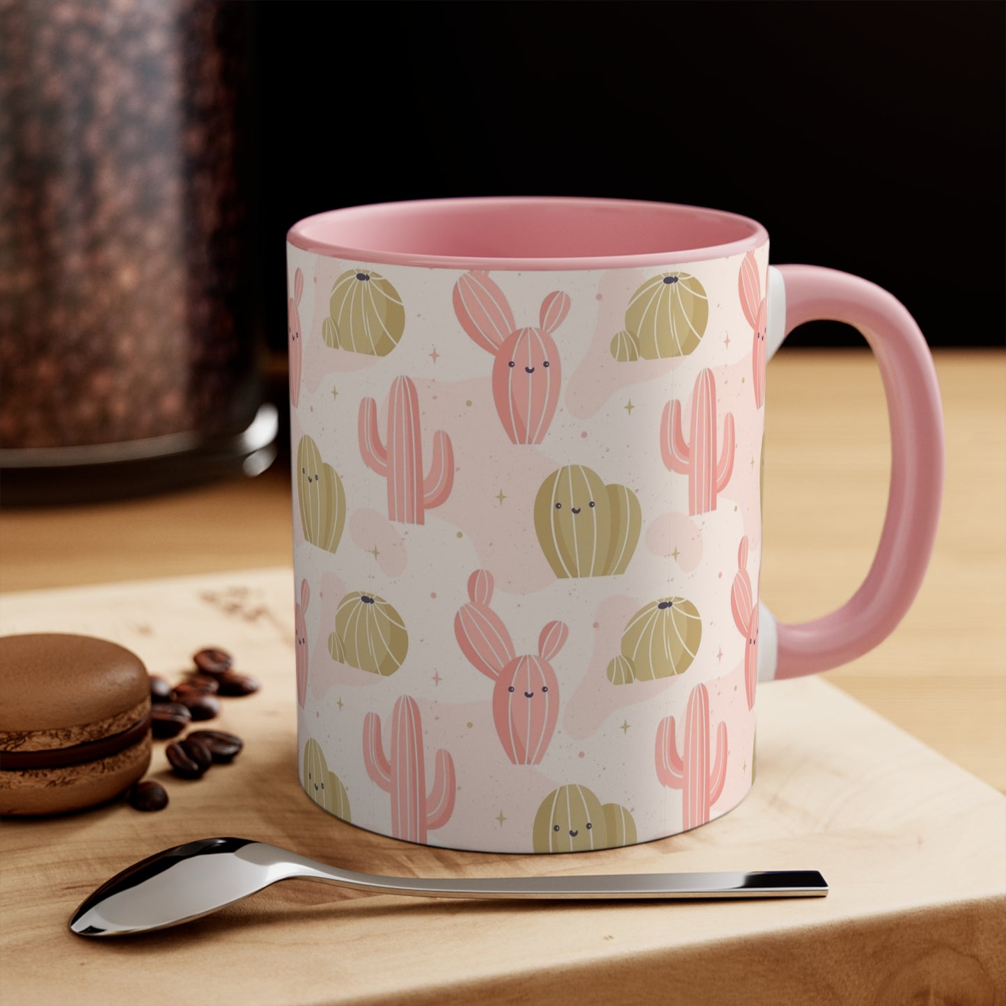 Whimsical Cactus Accent Mug - Fun Drinkware for Plant Lovers | Brighten Your Day with Cactus Charm  | Unique Drinkware for Coffee and Tea