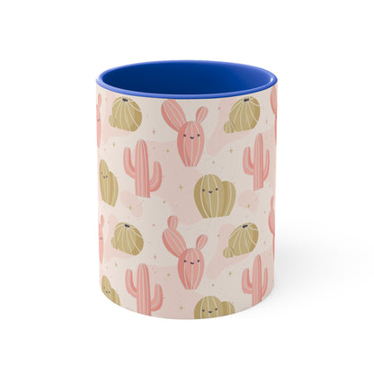 Whimsical Cactus Accent Mug - Fun Drinkware for Plant Lovers | Brighten Your Day with Cactus Charm  | Unique Drinkware for Coffee and Tea