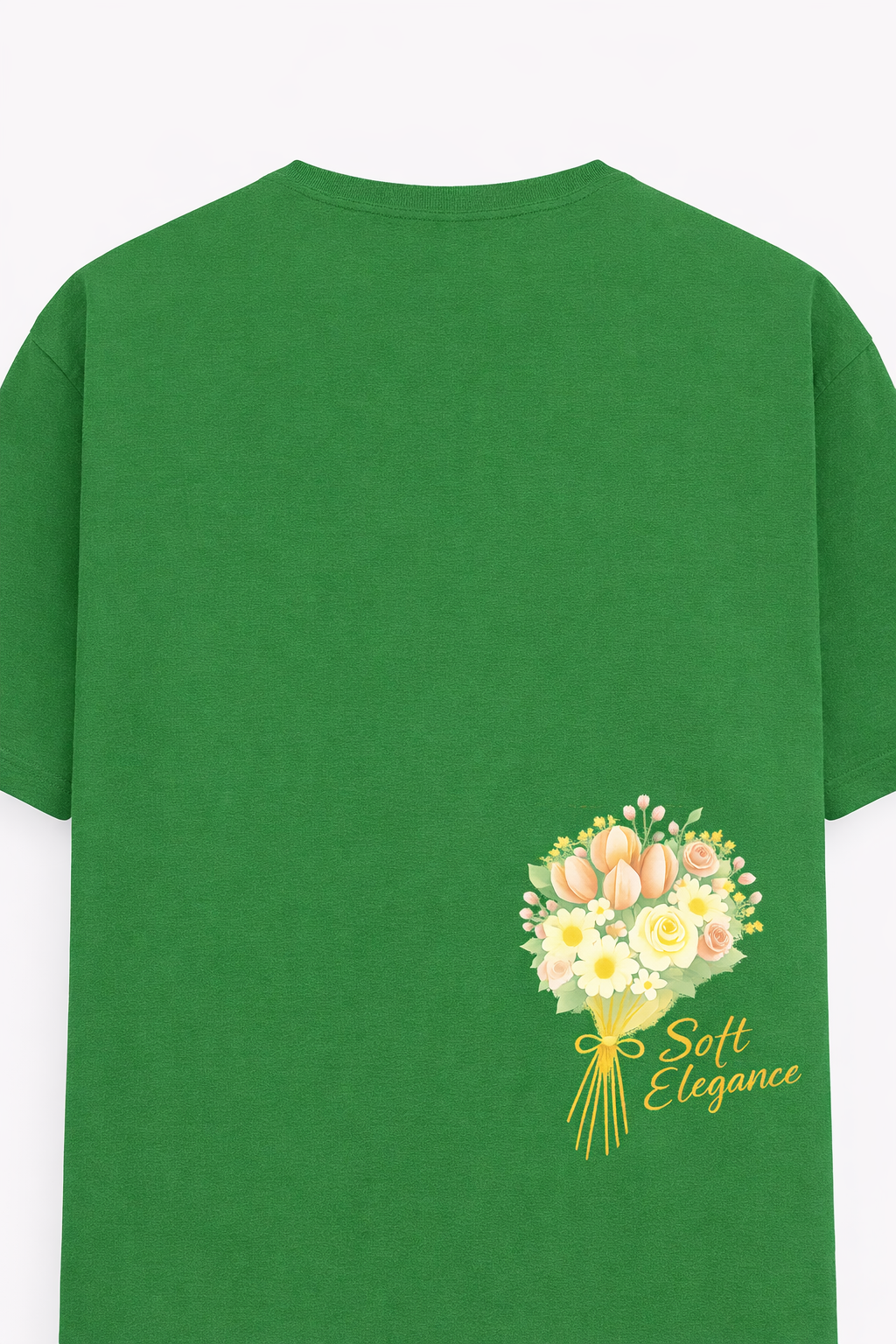 Little Bouquet, Big Soft Energy 💐|  Soft Elegance Tee – Made to Feel Pretty 🌸 | Bloom Softly 🌷 Floral Tee in Flag Green
