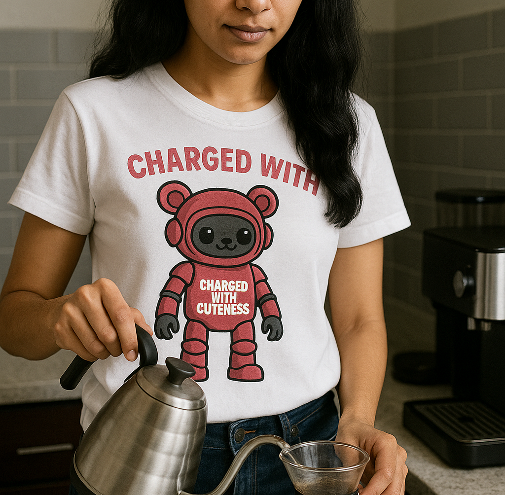 Charged With Cuteness – Kawaii Robo-Bear Tee