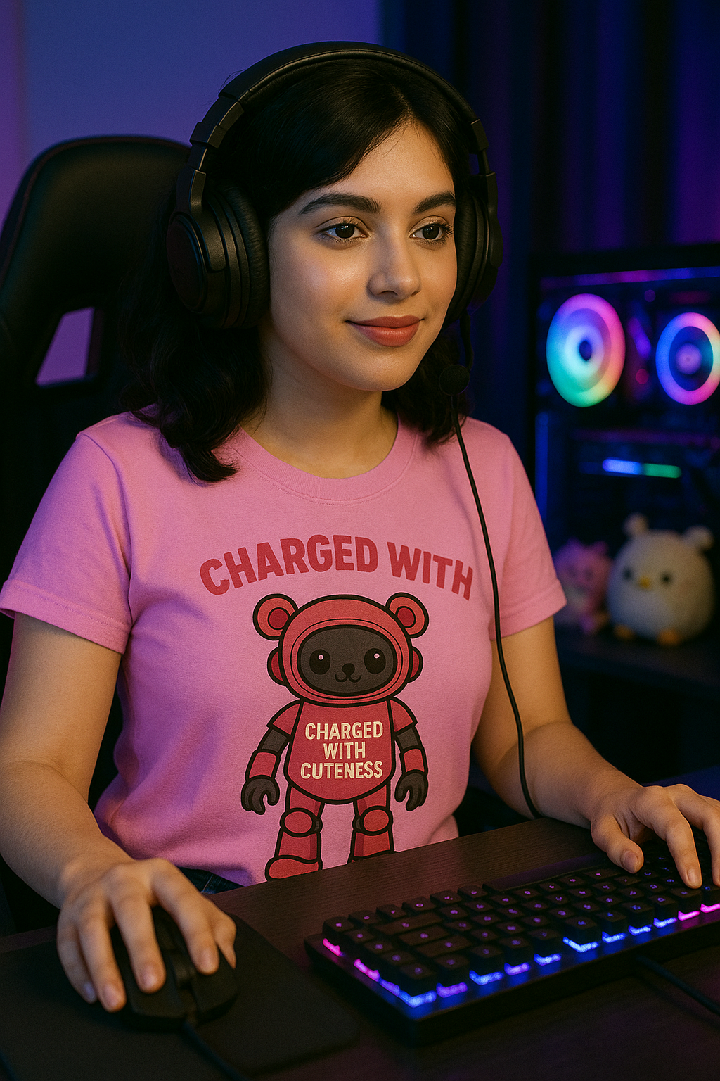 Charged With Cuteness – Kawaii Robo-Bear Tee