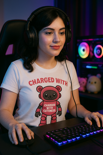 Charged With Cuteness – Kawaii Robo-Bear Tee